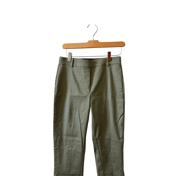 H&M Slacks Pants Olive Green Stretch Ankle Length 4 - Picture 2 of 5